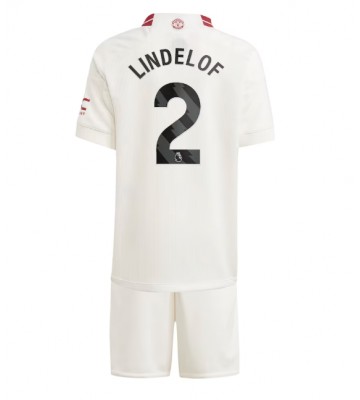 Manchester United Victor Lindelof #2 Koszulka Trzecich Dziecięca 2023-24 Krótki Rękaw (+ Krótkie spodenki)